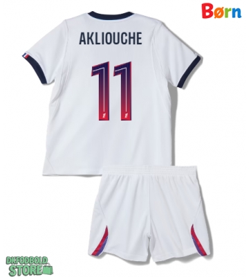 Paris Saint-Germain Maghnes Akliouche #11 Replika Babytøj Udebanesæt Børn 2026-27 Kortærmet (+ Korte bukser)